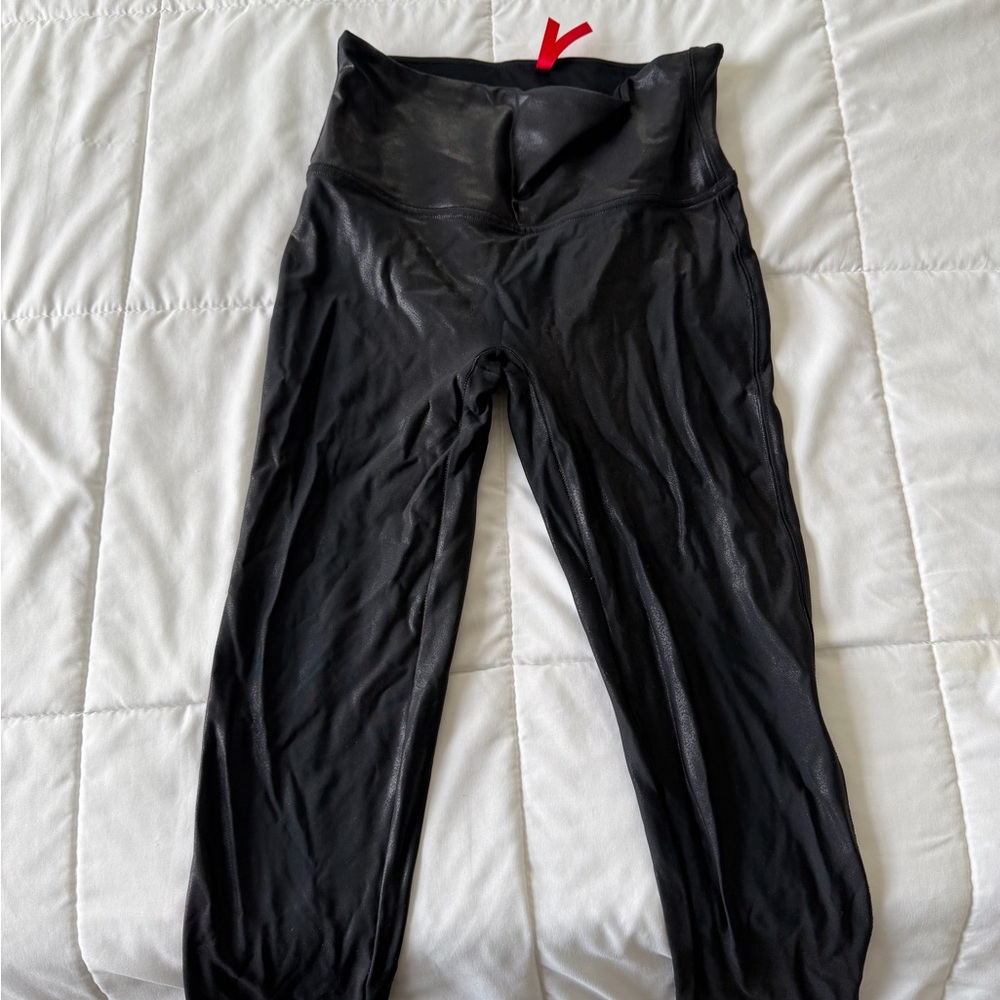 SPANX Kids Shiny Black Leggings